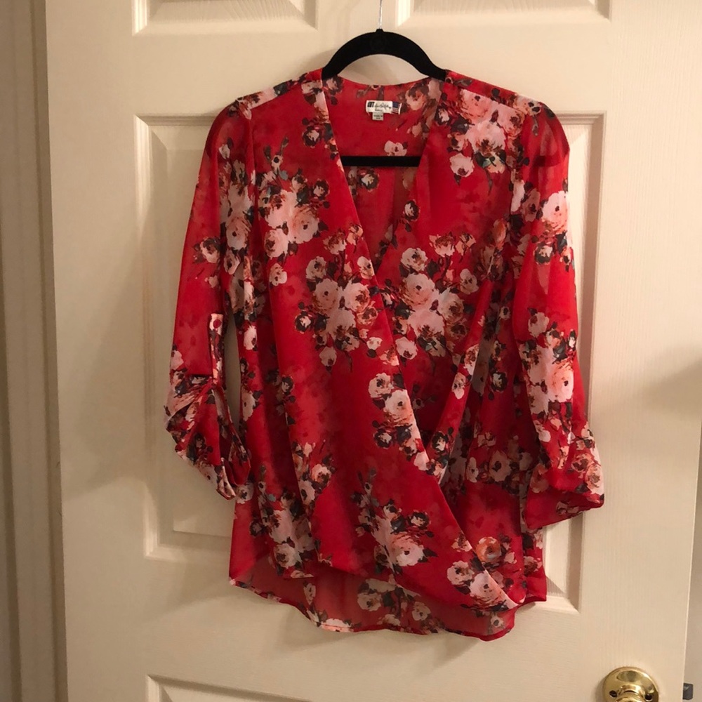 Red Floral Shirt